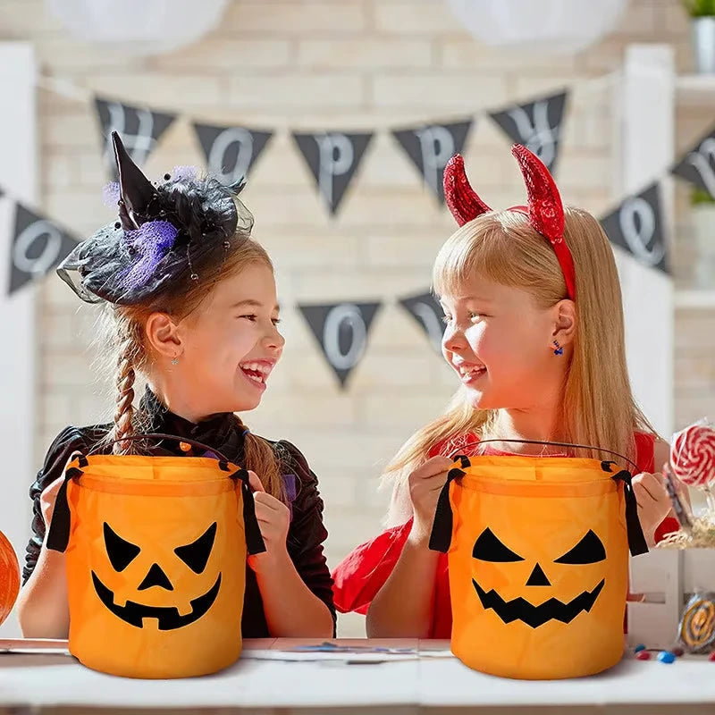 Light Up Trick or Treating With The Smile & Teeth Glow Pumpkin Candy Bags