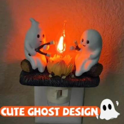 Chase away the chills with the Campfire Haunt Flicker Nightlight