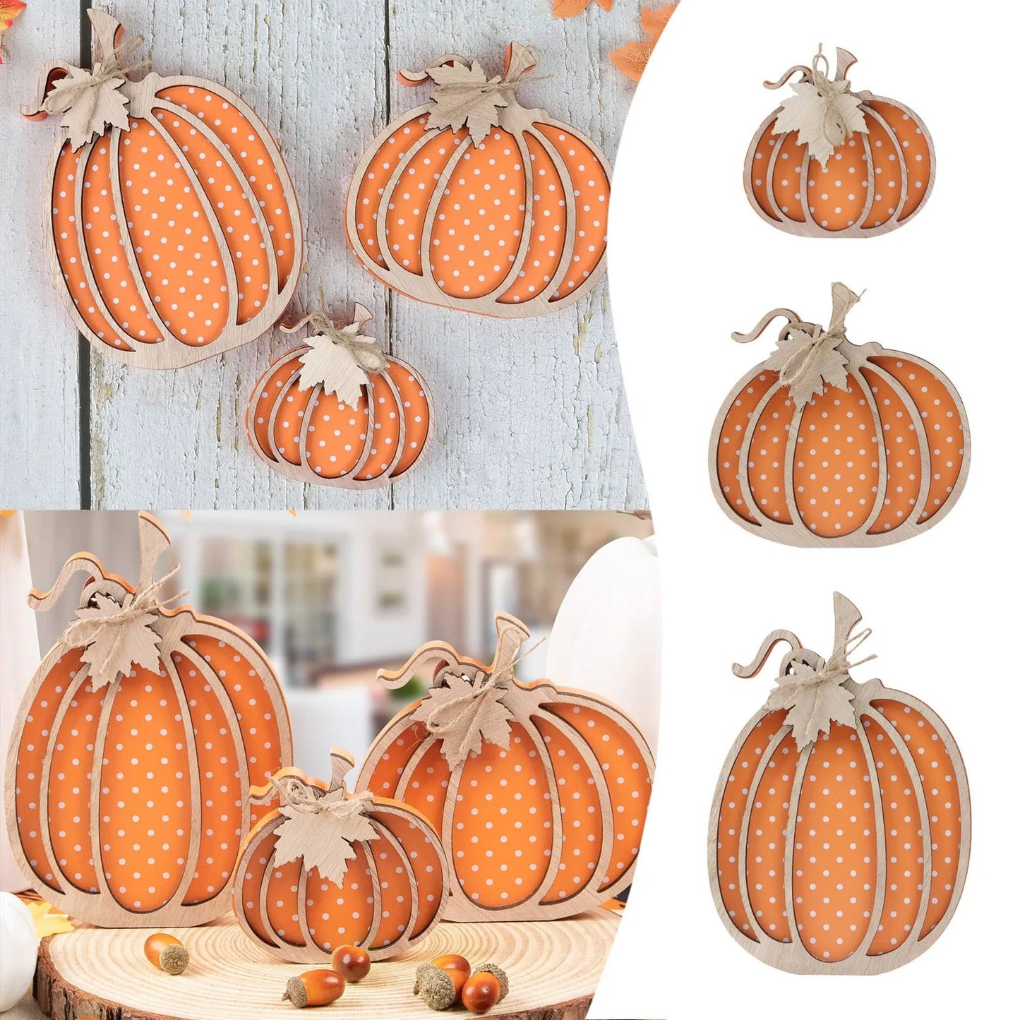 Rustic Fall Pumpkin Trio